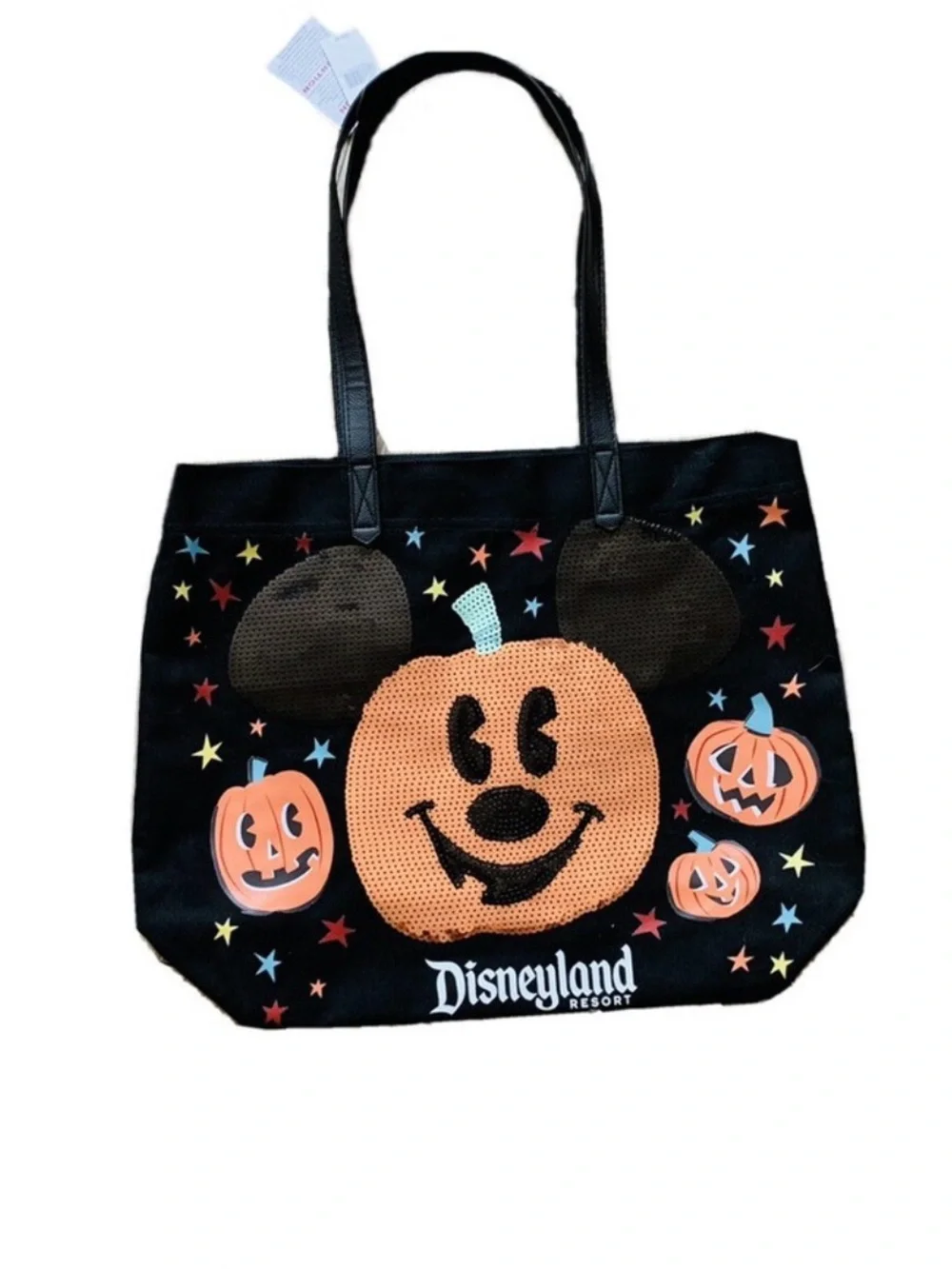 Disney Halloween Mickey Pumpkin Sequin Tote